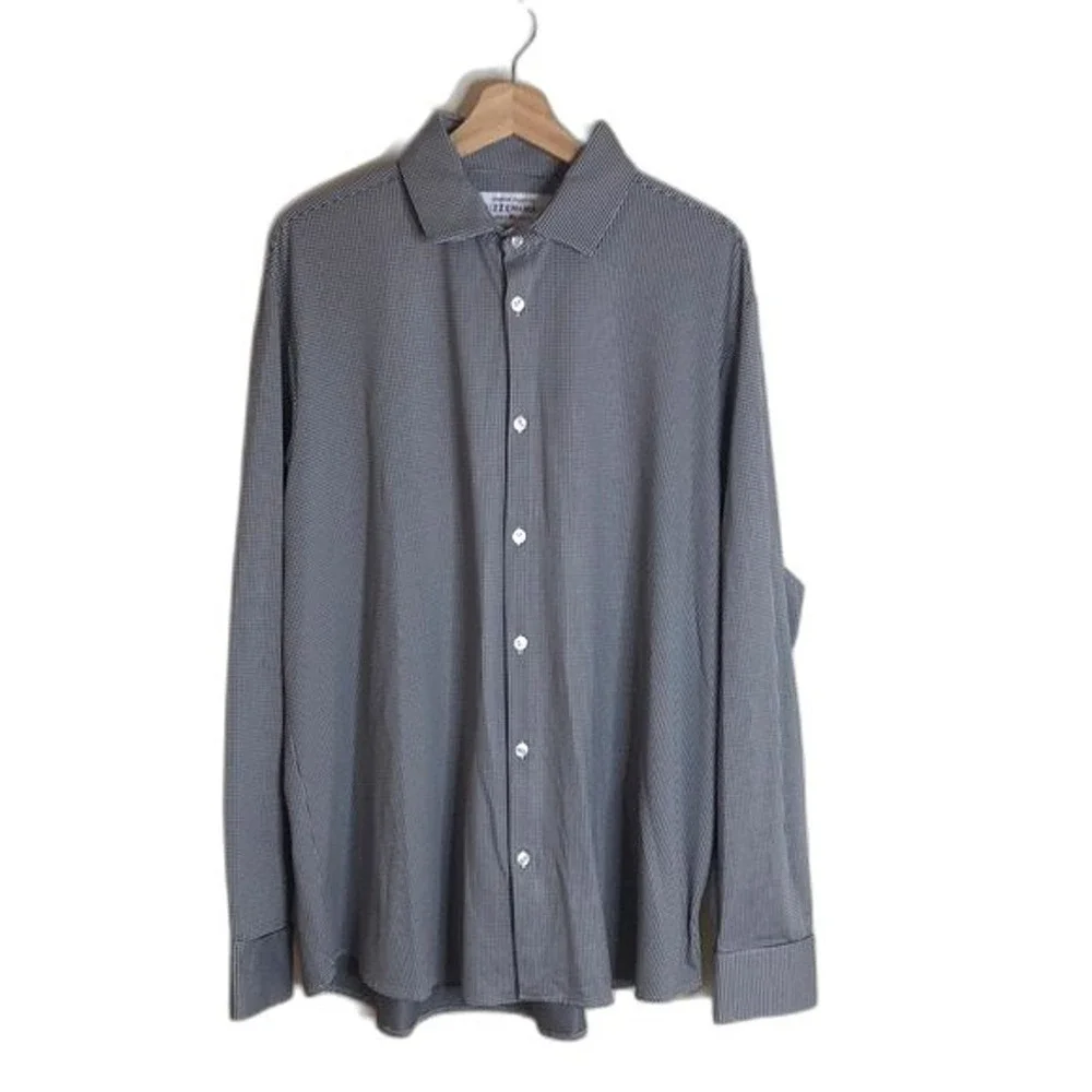 Mizzen+Main‎ Men's Leeward Trim Fit Long Sleeve Button Shirt Gray XL